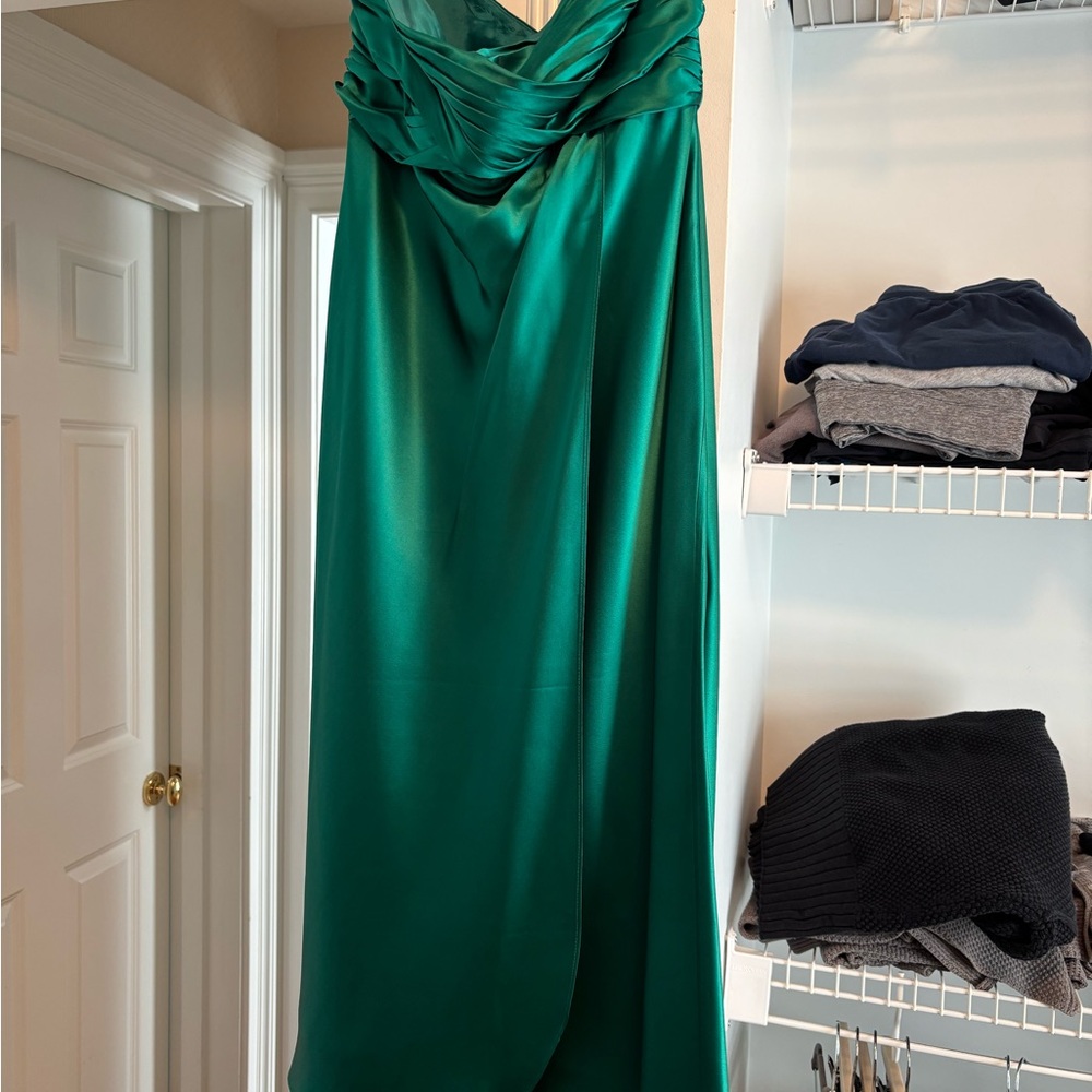 Banana Republic Green Satin Dress